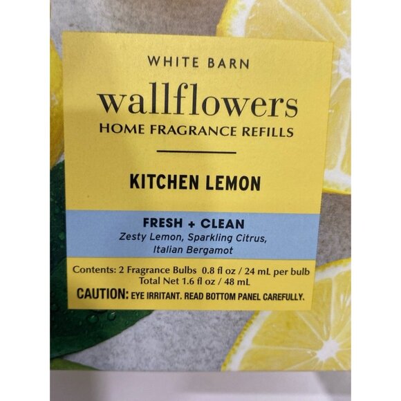 Bath & Body Works “Kitchen Lemon” 2 NEW Wallflower Refills - Picture 3 of 5
